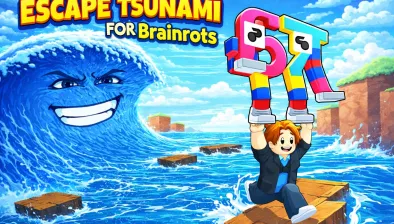 Play Game Escape Tsunami For Brainrots! Now