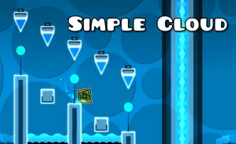 Play Geometry Dash Simple Cloud now!