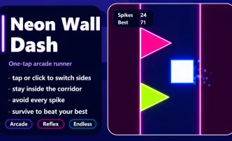 Play Neon Wall Dash now!
