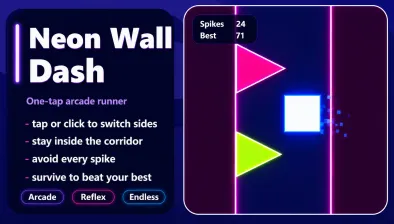 Play Game Neon Wall Dash Now